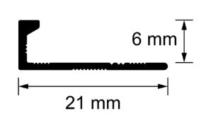 S49 - Profil de terminație din aluminiu pentru gresie/faianță