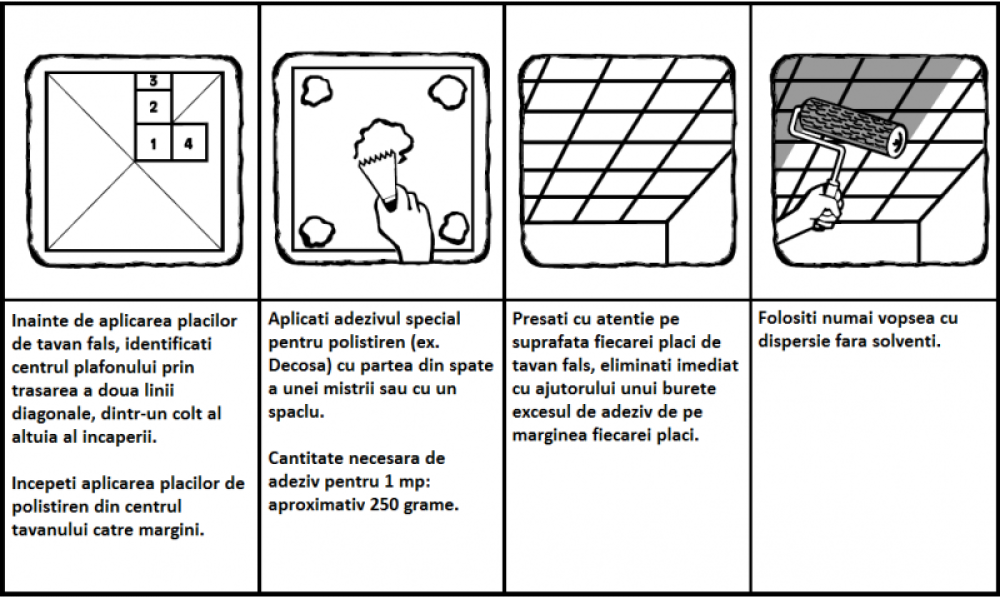 Tavane / plafoane false din polistiren