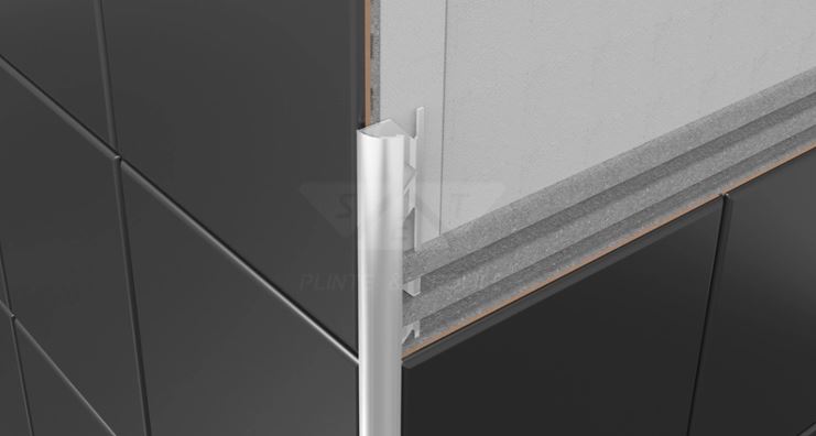 278268 - Profil colţ exterior pentru faianţă, 8 mm, PVC