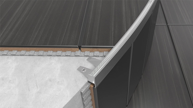 S91 - Profil pentru trepte din aluminiu, îndoibil