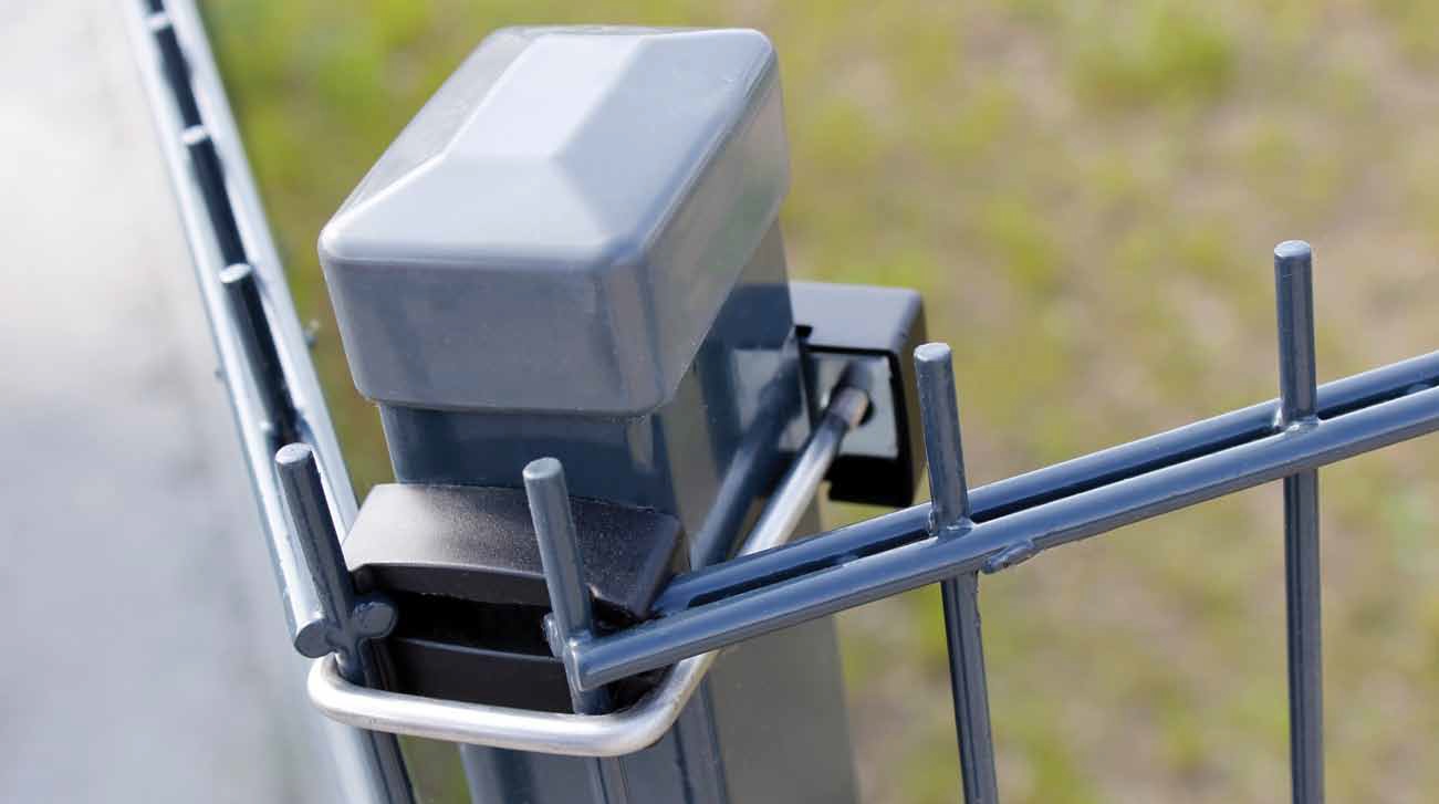 Cleme de fixare pe stalpi tip U, pentru panourile de gard tip 2D si 3D, accesorii garduri