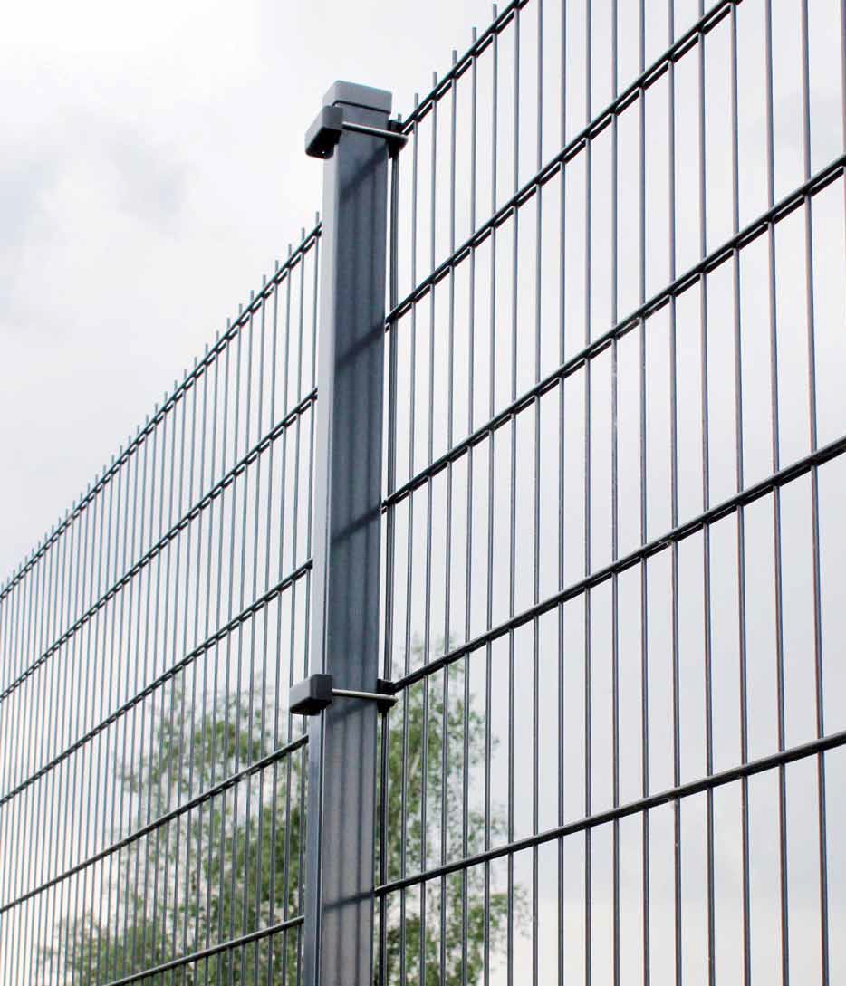 Cleme de fixare pe stalpi tip U, pentru panourile de gard tip 2D si 3D, accesorii garduri