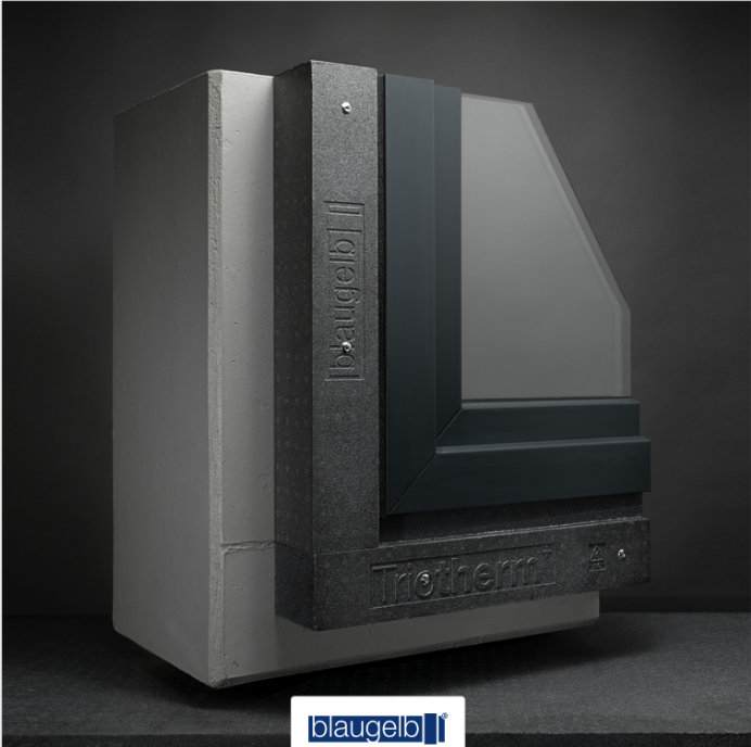 Sistem complet de montaj al ferestrelor cu precadre termoizolante blaugelb Triotherm+
