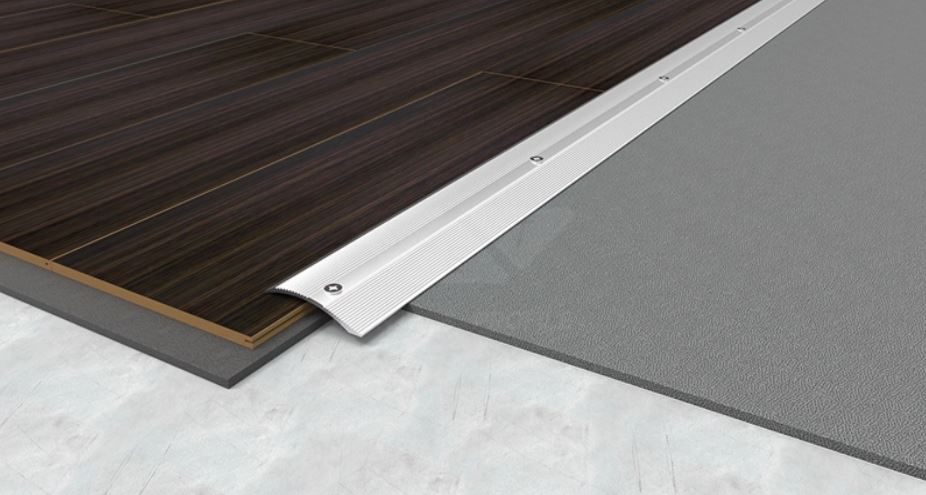 S05 - Profil de trecere din aluminiu, cu diferență de nivel, curbat, 40/7 mm