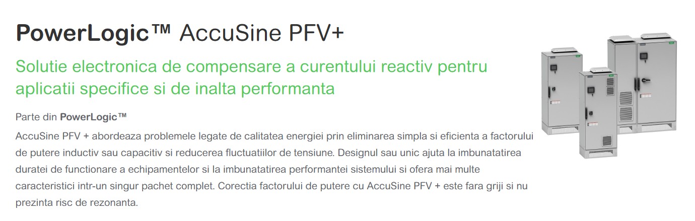 Soluții Schneider pentru îmbunătățirea calității energiei si corectiei factorului de putere
