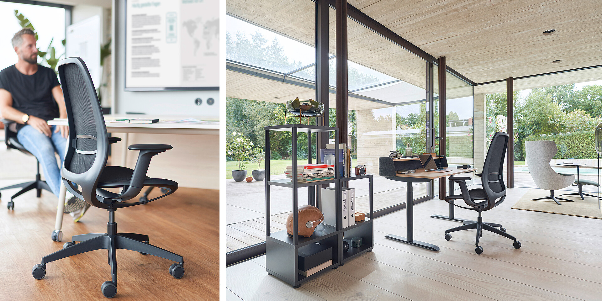 Scaun pivotant hibrid cu design ușor - se:air - Scaun birou, scaune de birou pivotante, scaune pentru meeting, scaun manager, scaun office