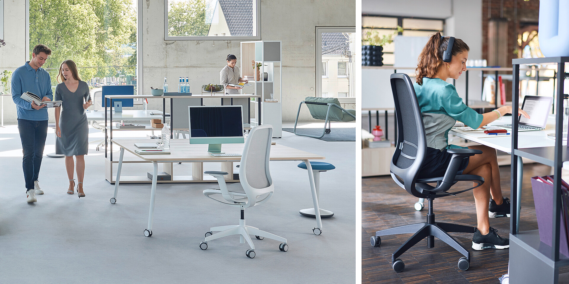 Scaun pivotant hibrid cu design ușor - se:air - Scaun birou, scaune de birou pivotante, scaune pentru meeting, scaun manager, scaun office