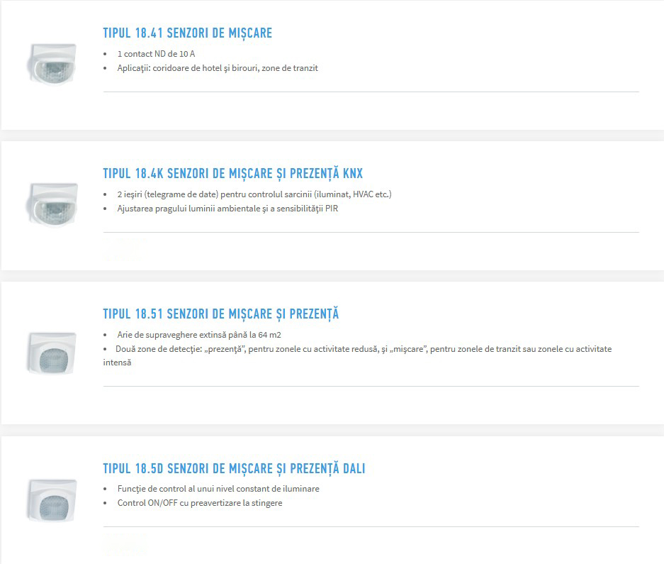 Senzori FINDER pentru automatizare eficientă și economie de energie